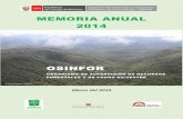 MEMORIA ANUAL 2014 - OSINFOR · 2015. 7. 3. · Memoria Anual 2014 8 La visión y misión del OSINFOR, se encuentran plasmadas en su Plan Estratégico Institucional-PEI 2012-2016