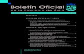 SUMARIO JUNTA DE CASTILLA Y LEÓN - Ávila · 2017. 10. 6. · Nº 193 | 6 de octubre de 2017 ónavila.es 3 bop@diputacionavila.es Depósito Legal AV-1-1-1958 JUNTA DE CASTILLA Y