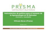 Instrumentos de política para el fomento de la ...Presentacion+El+Salvador+.pdf · Gestión de ecosistemas y paisajes, para generar dinámicas socio institucionales para la recuperación