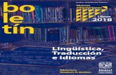 Boletín de adquisicionesbiblioteca.cele.unam.mx/pdf/BE-BSAB-2018-4.pdf · Octubre – Diciembre 2018 Año 14 No. 4 Lingüística, traducción e idiomas 7 LB1034 C37 Casado Romero,