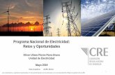 Programa Nacional de Electricidad: Retos y Oportunidades€¦ · Los servicios de transmisión y distribución de energía eléctrica, son áreas estratégicas, por lo que el Estado