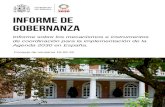 informe de Agenda 2030 en España. de coordinación para la ... DE GOBE… · Agenda 2030. c) Evaluar, verificar y difundir el grado de avance en el cumplimiento de los objetivos