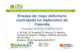 Ensayo de riego deficitario controlado en melocotón de Calandadigital.csic.es/bitstream/10261/29936/1/FaciJM_ReunHispPortRiego_2010b.pdfIntroducción • El melocotón de Calanda