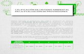 CALIFICACIÓN DE CRITERIO AMBIENTAL · 2020. 10. 6. · Hemos ac˜vado la evaluación del criterio ambiental en nuestro módulo de “evaluación de proveedores” en Isolución,