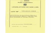 Legajo Ley VII-0223-2004 - Cámara de Diputados de la Provincia de … · 2017. 8. 7. · siones de la cÁmara de senadores y de la de diputados de la provincia de san luis - ventitres