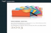 Informe Transparencia y Acceso a la Información 2013€¦ · Internacional del Libro Jurídico del Poder Judicial de la Federación; Seminario Internacional de Transparencia Judicial