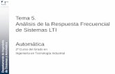 Tema 5. Análisis de la Respuesta Frecuencial de Sistemas ...mapir.uma.es/varevalo/teaching/automatica/pdfs/Tema... · TEMA 5.- Análisis de respuesta en frecuencia 5.1. Análisis