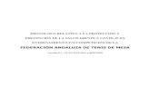 New FEDERACIÓN ANDALUZA DE TENIS DE MESA · 2020. 10. 4. · Personal de organización, árbitro y técnico uso de obligatorio de mascarilla. Personal de limpieza uso de EPIS inherentes