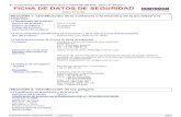 FICHA DE DATOS DE SEGURIDAD - Pegamentos Adhesivos€¦ · 22/05/2015  · 1.3 Datos del proveedor de la ficha de datos de seguridad Dirección de e-mail de la persona responsable