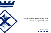 Dades de seguretat 2017 - Esparreguera · Regions Policials Àrees Bàsiques Policials RPMS Ponent Metropolitana Barcelona ABP Martorell Sistema de seguretat pública de Catalunya