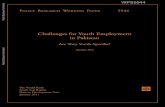 Challenges for Youth Employment in Pakistan€¦ · In this section, I use the latest LFS data 2005/2006 and compare youth employment and adult employment by labor force participation