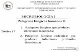 MICROBIOLOGÍA I Patógenos fúngicos humanos II...Micosis de evolución subaguda ó crónica cuyo agente causal es un hongo dimórfico dividido actualmente en 4 especies patógenas: