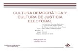 CULTURA DEMOCRÁTICA Y CULTURA DE JUSTICIA ELECTORAL€¦ · Cultura política y cultura de la legalidad en México Surgimiento de encuestas y aplicación en las elecciones •Actores