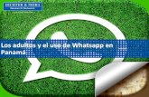 Los adultos y el uso de Whatsapp en - dichter & neira · Whatsapp, hoy en día La aplicación Whatsapp ha lanzado la funcionalidad de realizar llamadas a través de estaherramientayyaseencuentradisponible