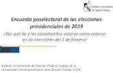Encuesta poselectoral de las elecciones presidenciales de 2019 · Encuesta poselectoral de las elecciones presidenciales de 2019 Instituto Universitario de Opinión Pública (Iudop)
