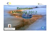 Resumen Memoria 2012 - Lanzarote · 2012 A LA MEJOR MEMORIA DE UNA INSTITUCIÓN SANITARIA Y SOCIAL. Indicadores más relevantes de la actividad 2012. Demografía Cifras Oficiales