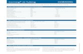 Corning® 33 Tubing Data Sheet...Corning® 33 Tubing Heavy Metals Contents of Pb, Cd, Hg, CrVI is below the 100 ppm limit value stated by the US Toxics in Packaging Clearing House