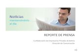 REPORTE DE PRENSA … · Pequeña Empresa (Fedemype) de Cochabamba, Salustiano Acapa, pidió al Gobierno, ayer, acciones más efectivas contra el contrabando de ropa y demandó protección