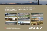 MEMÒRIA DE LA RESERVA NACIONAL DE AÇA DE · 2018. 11. 5. · El personal de la reserva ha efectuat nombroses tasques de manteniment al llarg de tot l’any. Destaquen les aclarides