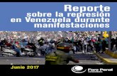 sobre la represi£³n en Venezuela durante manifestaciones ... 2 Reporte sobre represi£³n en Venezuela