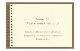 Tema 12 Prestaciones sociales - Academia Cartagena99...- Las prestaciones sociales permiten atraer a trabajadores con un valor distintivo en el mercado - La retribución en especie