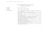 ACTA ORDINARIA No 05 del 22 de junio de 2011 · 1. Verificación del quórum 2. Consideración al Acta Ordinaria No. 04 del 25 de mayo de 2011. 3. Diagnostico y Propuesta del Proyecto