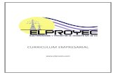 CURRICULO EMPRESARIAL ELPROYEC · ALCANCE: Elaboración de proyecto eléctrico media, baja tensión y alumbrado público para renovación de imagen en andador Jose María Narváez.