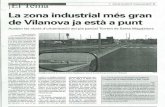 Lazona industrialmés gran deVilanova ja estáapunt · Gallina Blanca, una zona agrí-cola que s'utilitza de manera irregular industrialment des de fa décades, adquireixi els ter-renys