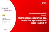 Oportunidades en Colombia para el sector ... - promperu.gob.pe€¦ · de agronegocios no tradicional fueron de USD 160,1 millones Colombia es el 8° socio comercial para este sector