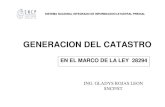 GENERACION DEL CATASTROcal.org.pe/pdf/diplomados/24generacion2.pdf · SISTEMA NACIONAL INTEGRADO DE INFORMACION CATASTRAL PREDIAL. . GENERACION DEL CATASTRO CON DECLARACION DE ZONA