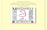 D.O. MANZANILLA DE SANLUCAR · estudios sobre la Manzanilla al botánico y agrónomo Esteban Boutelou, en su libro Memorias sobre el Cultivo de la Vid en Sanlucar de Barrameda y Xerez