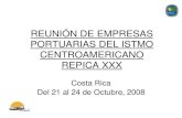 REUNIÓN DE EMPRESAS PORTUARIAS DEL ISTMO … Chinchilla - Puerto... · (evasión fiscal) •Contribuir haciendo un comercio marítimo más seguro •Cumplir con estándares y marcos