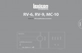 RV-6, RV-9, MC-10 - Lexicon...personal de servicio técnico cualificado. Se requerirá reparación cuando el aparato haya sido dañado de cualquier modo, como cuando el cable de alimentación
