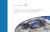 Os nomes galegos dos crustáceos - A Chave | Galego, lingua de … · 2020. 5. 11. · familias de crustáceos, onde se apunta, de maneira xeral, os nomes das especies que hai en