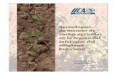 Tecnologías de manejo de suelos agrícolas · sector agrícola y rural boliviano, se identi˜có la necesidad de contar con un documento que fortalezca el conocimiento existente