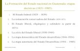 La Formación del Estado nacional en Guatemala: etapas ... · La Formación del Estado nacional en Guatemala: etapas decisivas (1821-1985). 1. El Estado federal (1825 – 1839) 2.