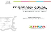 New PROGRAMA ANUAL DE EVALUACIÓN · 2020. 4. 30. · Programa Anual de Evaluación 2020 2 INTRODUCCIÓN El Programa Anual de Evaluaciones (PAE) forma parte del Sistema de Evaluación