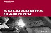 SOLDADURA HARDOX - Soldaceros PERU€¦ · Para la soldadura manual, se recomienda una mez-cla de gas protector con un contenido aproximado de 18-20% de CO 2 en argón, lo que facilita