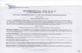 Biomedical ipsbiomedicalips.com/WebSite_V2/Informes/NOTASGENERALESDIC2015.pdf · BIOMEDICAL IPS S.A.S A DICIEMBRE 31 DE 2015 NOTAS GENERALES A LOS ESTADOS FINANCIEROS NOTA No 1 ENTIDAD
