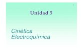 Cinética Electroquímica - UNAMdepa.fquim.unam.mx/amyd/archivero/Unidad5CineticaElectro...1 (13) (1 ) 0 exp 2 − = RT zFE ja zFaRk α jc ja Como en el equilibrio y debe ser igual