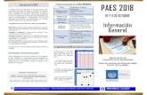 Estructura de la PAES Fechas de aplicación de la PAES ... · PAES 25% Puntaje PAES Suma-toria Promedio Final Estado Matemática 6 4.5 4.8 1.2 5.7 6 APRO ADO Lenguaje 8 6 2.4 0.6