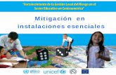 Mitigación en instalaciones esenciales€¦ · riesgo en los programas de educación ... Instrumentación Evaluación de vulnerabilidad Estimación de pérdidas potenciales. Mitigación
