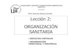 Prof. Antonio Ramos Carrillo Lección 2: ORGANIZACIÓN ...personal.us.es/antonioramos/web/legislacion...Consejería de Salud como autoridad sanitaria. • Son órganos de representación