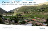 ConectaRSE para crecer - IIAP · Calacoa - Moquegua Benito Pari de la Cruz Los Nogales - Huancavelica Empresa de servicios turísticos El Huajal Llocllapampa – Huajal. Han implementado