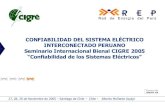 CONFIABILIDAD DEL SISTEMA ELÉCTRICO ...CONFIABILIDAD DEL SISTEMA ELÉCTRICO PERUANO –Noviembre de 2005 19 Características SICN SISdemanda SEIN Oferta Hidro (MW) 2277 409 2686 60.9%