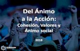 Del Ánimo a la Acción - Gabinete de Comunicación ...€¦ · Del Ánimo a la Acción: Cohesión, Valores y Ánimo social 2018. ESTRUCTURA Cohesión Social Valores Ánimo social
