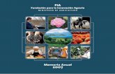 Memoria Anual 2007 - FIA - FUNDACIÓN PARA LA ...Agraria jugará un rol clave. Y es que pese a ser una de las instituciones 6 7 más nuevas dentro del Ministerio de Agricultura, FIA