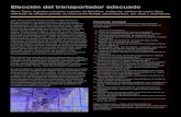 Elección del transportador adecuadodocentes.uto.edu.bo/mtovarm/wp-content/uploads/transport... · 2010. 10. 16. · Elección del transportador adecuado En cuanto a la elección