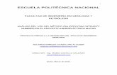 ESCUELA POLITÉCNICA NACIONAL · GIN number concept (p,V), avoiding overloading of the massive rock events, hydro – fracturing (crack) or excessive hidrogateo (excessive fracture