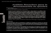 Análisis financiero para la determinación de quiebra · 2015. 11. 17. · Encuentro 2006/ Año XXXVIII, N° 74, 80-96 ANÀLISIS FINANCIERO PARA LA DETERMINACIÒN DE QUIEBRA Riesgo